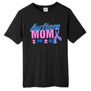 Autism Mom Awareness Ribbon Tall Fusion ChromaSoft Performance T-Shirt