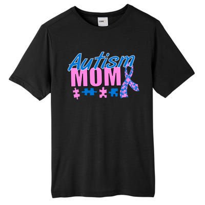 Autism Mom Awareness Ribbon Tall Fusion ChromaSoft Performance T-Shirt