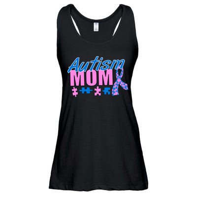 Autism Mom Awareness Ribbon Ladies Essential Flowy Tank