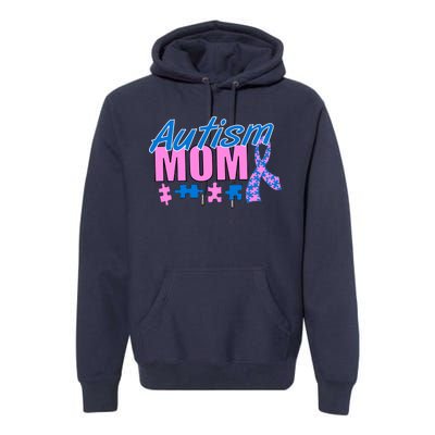 Autism Mom Awareness Ribbon Premium Hoodie