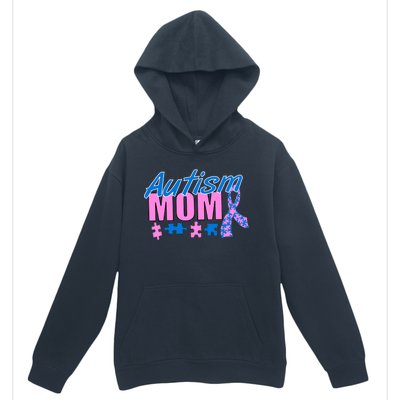 Autism Mom Awareness Ribbon Urban Pullover Hoodie