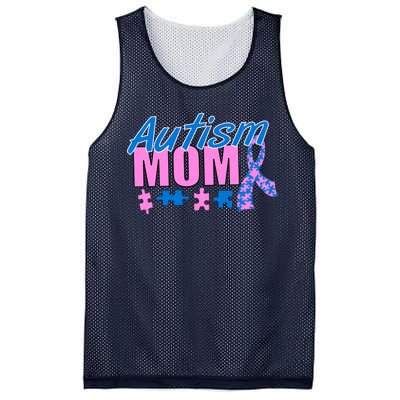 Autism Mom Awareness Ribbon Mesh Reversible Basketball Jersey Tank