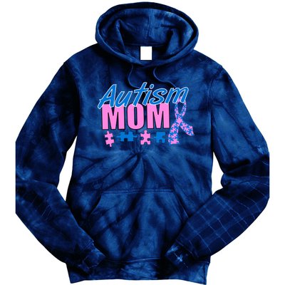 Autism Mom Awareness Ribbon Tie Dye Hoodie