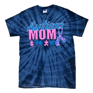 Autism Mom Awareness Ribbon Tie-Dye T-Shirt