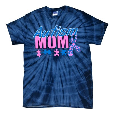 Autism Mom Awareness Ribbon Tie-Dye T-Shirt