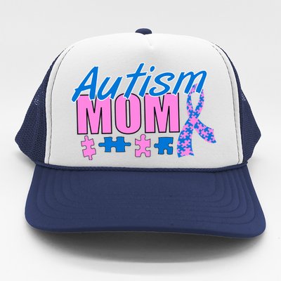 Autism Mom Awareness Ribbon Trucker Hat