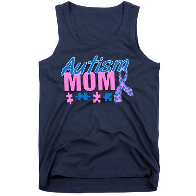 Autism Mom Awareness Ribbon Tank Top