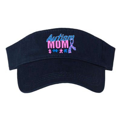 Autism Mom Awareness Ribbon Valucap Bio-Washed Visor