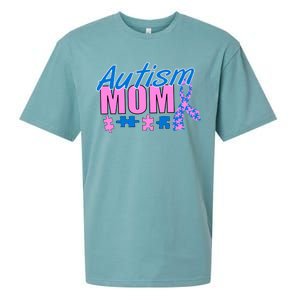 Autism Mom Awareness Ribbon Sueded Cloud Jersey T-Shirt