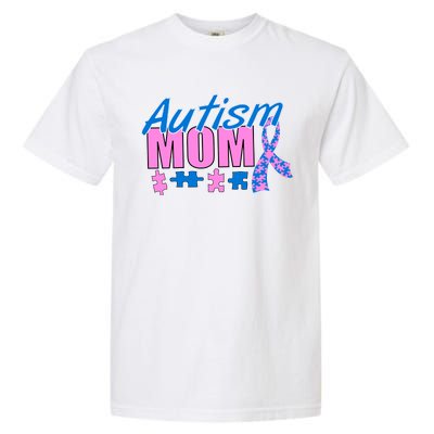 Autism Mom Awareness Ribbon Garment-Dyed Heavyweight T-Shirt