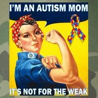 Autism Mom It's Not For The Weak Legacy Tie Dye Trucker Hat