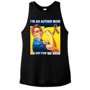 Autism Mom It's Not For The Weak Ladies PosiCharge Tri-Blend Wicking Tank