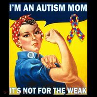 Autism Mom It's Not For The Weak Flexfit Unipanel Trucker Cap