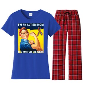 Autism Mom It's Not For The Weak Women's Flannel Pajama Set