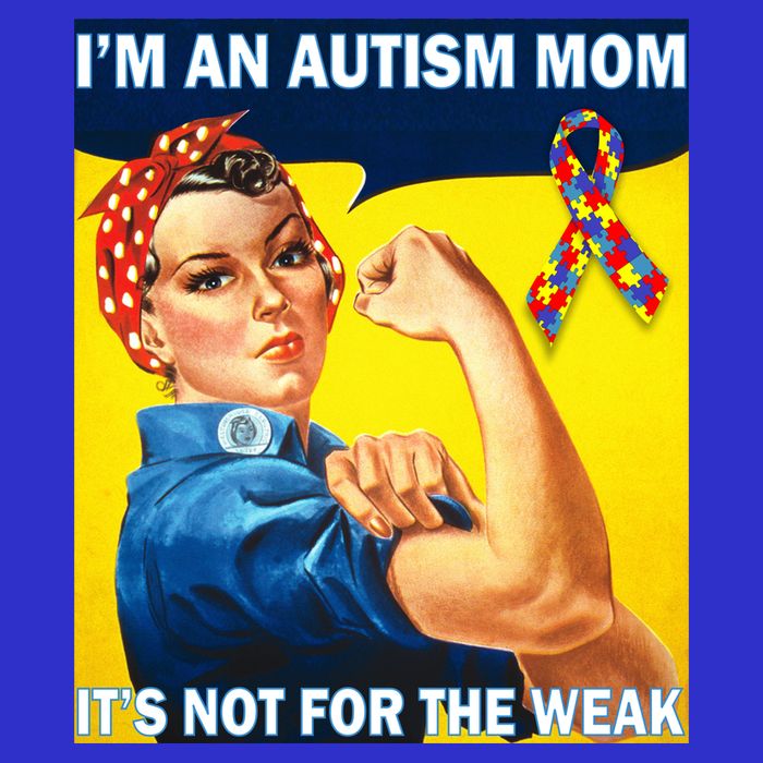 Autism Mom It's Not For The Weak 16 in Basic Backpack