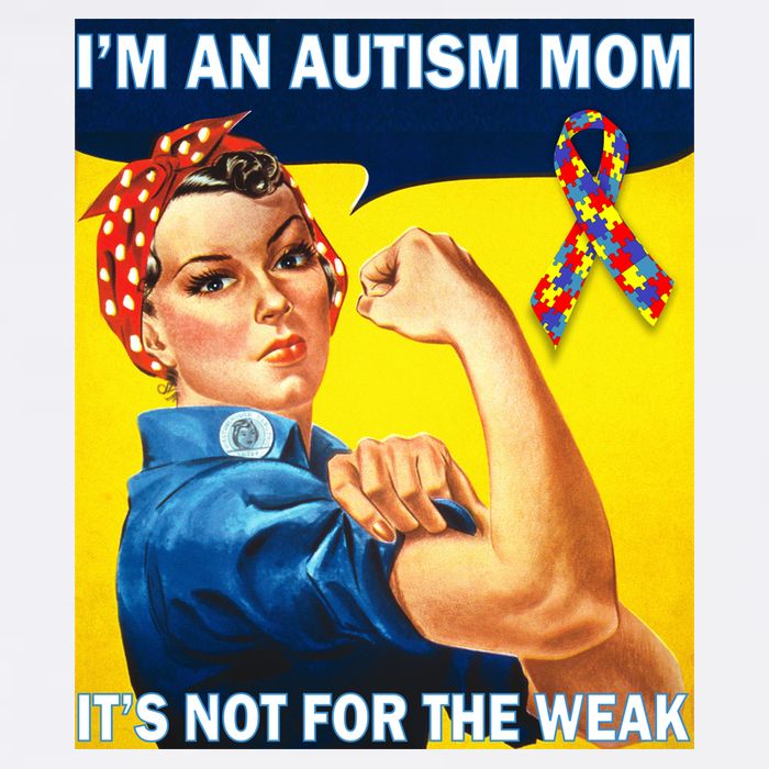 Autism Mom It's Not For The Weak Garment-Dyed Sweatshirt