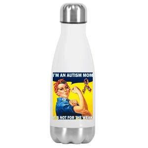 Autism Mom It's Not For The Weak Stainless Steel Insulated Water Bottle