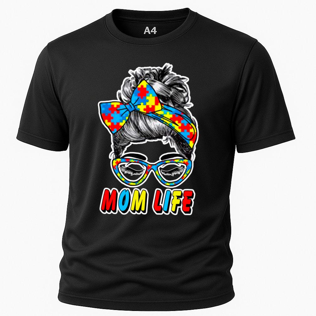 Autism Mom Life Cooling Performance Crew T-Shirt