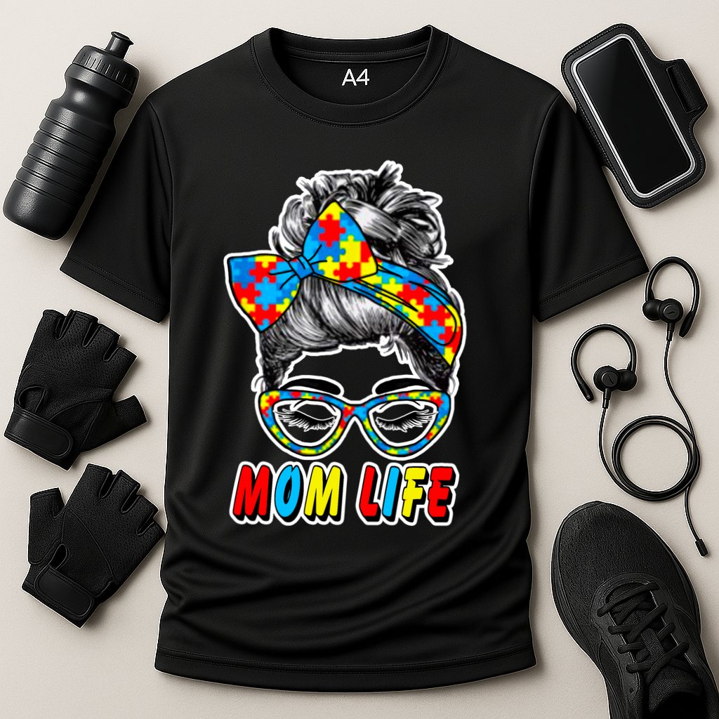 Autism Mom Life Cooling Performance Crew T-Shirt
