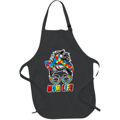 Autism Mom Life Full-Length Apron With Pockets