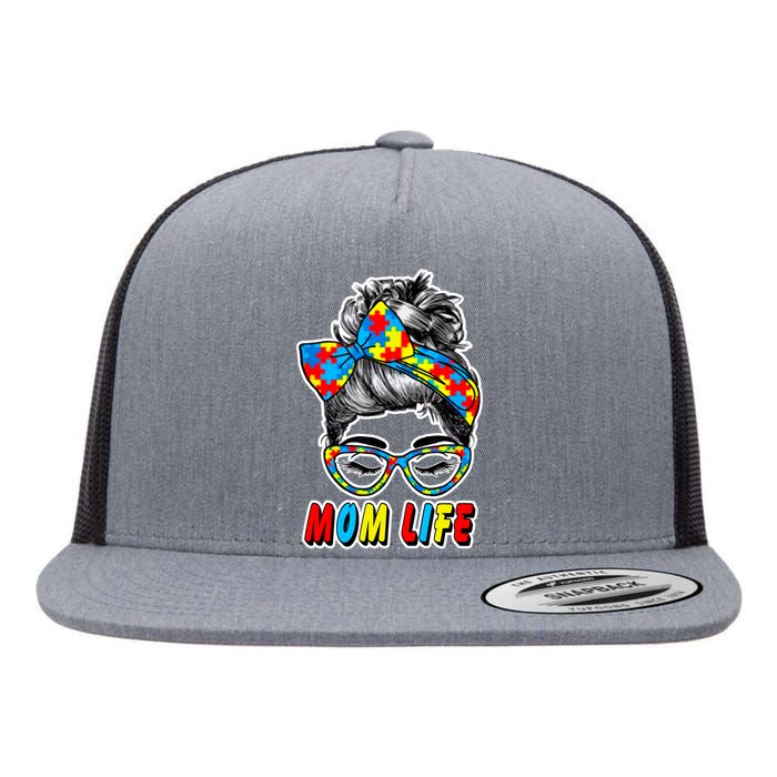 Autism Mom Life Flat Bill Trucker Hat