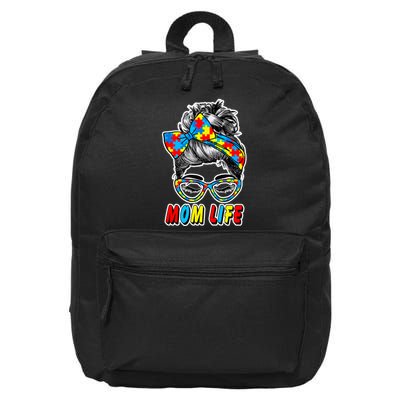 Autism Mom Life 16 in Basic Backpack