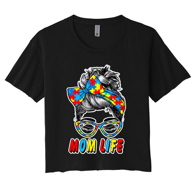 Autism Mom Life Crop Top