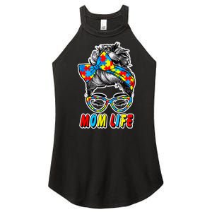 Autism Mom Life Women's Perfect Tri Rocker Tank