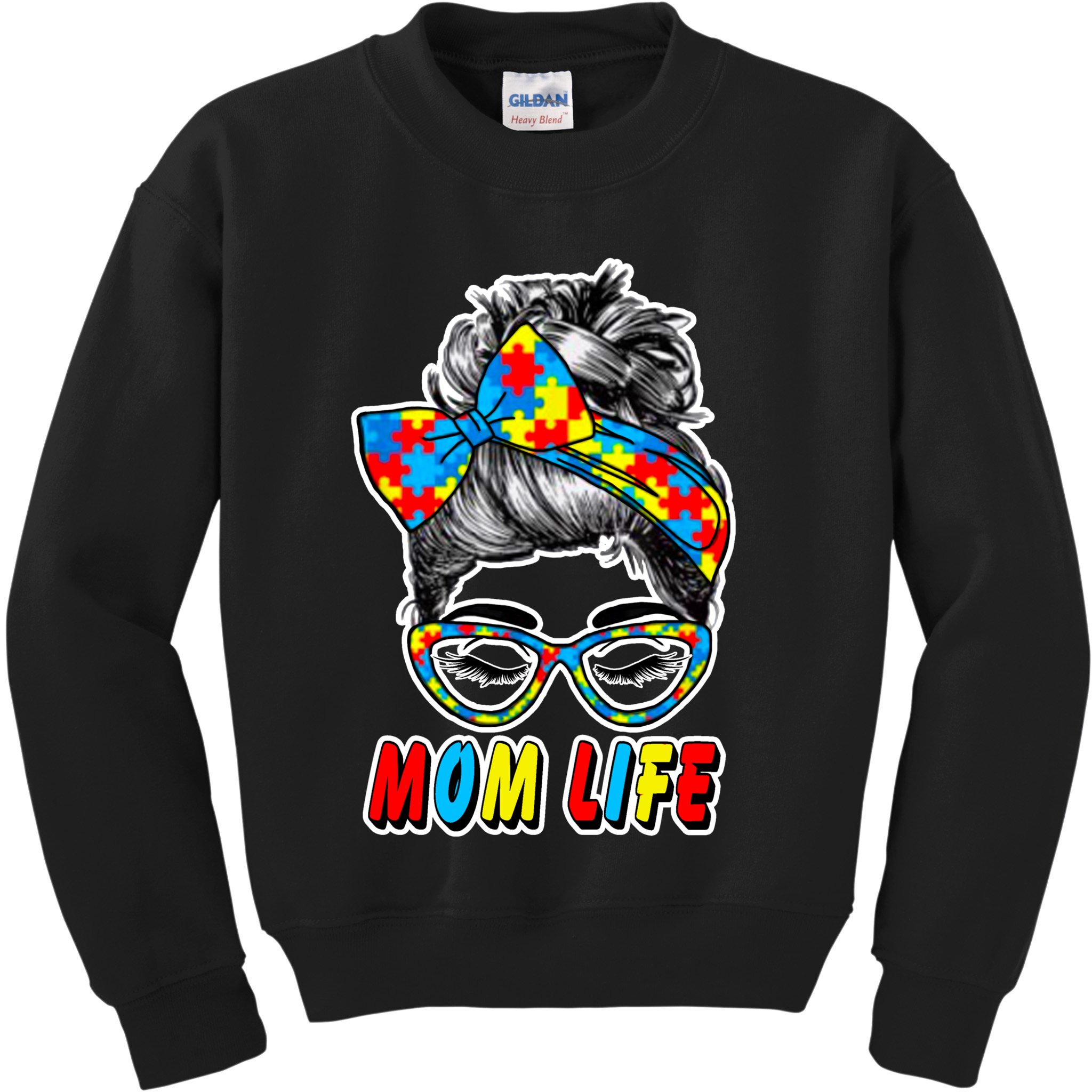 Autism Mom Life Kids Sweatshirt