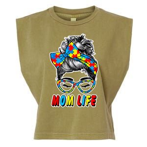 Autism Mom Life Garment-Dyed Women's Muscle Tee