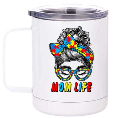 Autism Mom Life 12 oz Stainless Steel Tumbler Cup