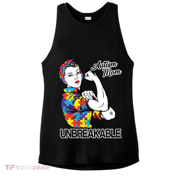 Autism Mom Unbreakable Ladies PosiCharge Tri-Blend Wicking Tank