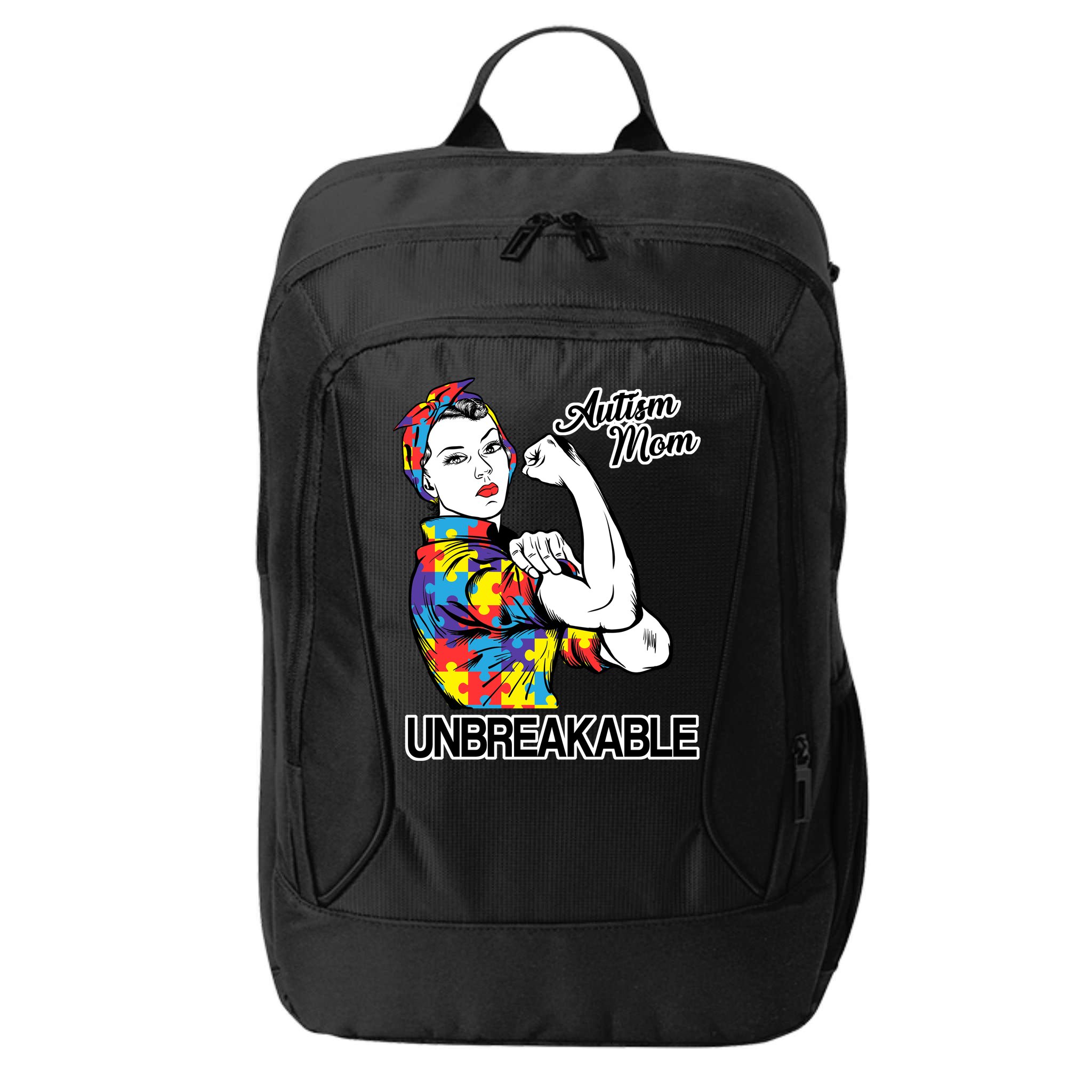 Autism Mom Unbreakable City Backpack