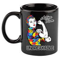 Autism Mom Unbreakable 11oz C Handle Ceramic Mug