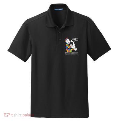 Autism Mom Unbreakable Dry Zone Grid Polo