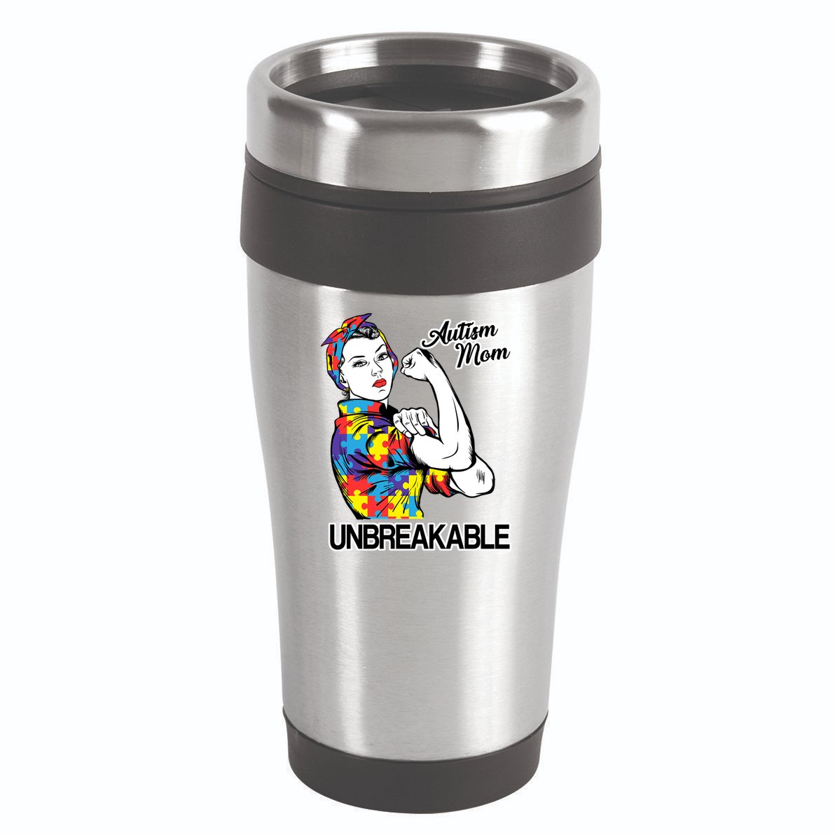 Autism Mom Unbreakable 16oz Travel Tumbler