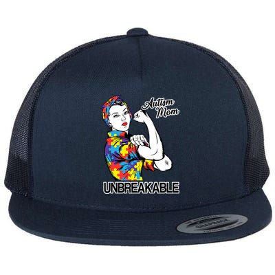 Autism Mom Unbreakable Flat Bill Trucker Hat