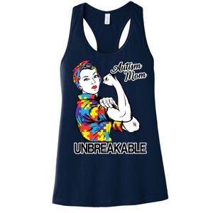 Autism Mom Unbreakable Women's Racerback Tank