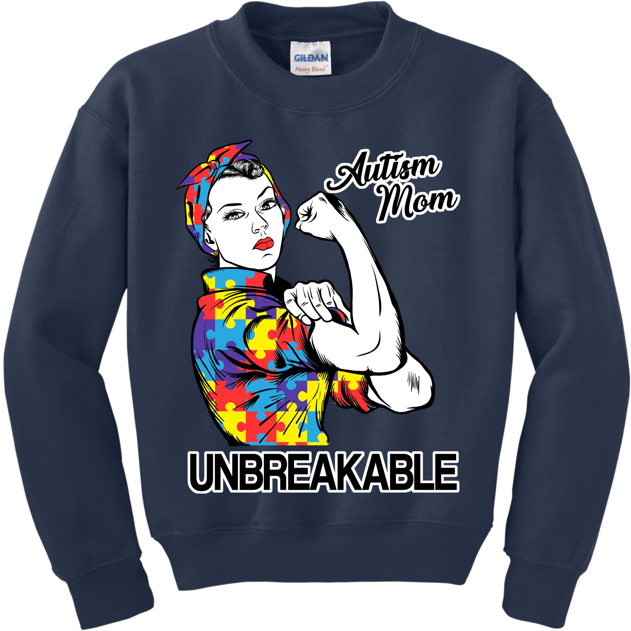 Autism Mom Unbreakable Kids Sweatshirt