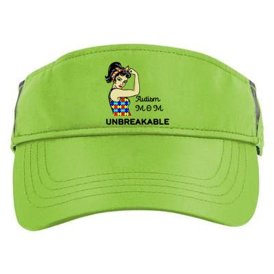 Autism Mom Unbreakable Puzzle Pieces Adult Drive Performance Visor