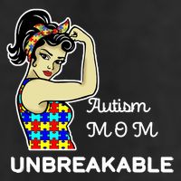 Autism Mom Unbreakable Puzzle Pieces 7 Panel Mesh Trucker Snapback Hat