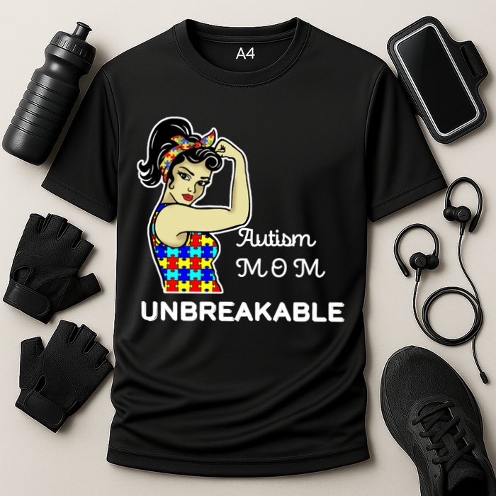 Autism Mom Unbreakable Puzzle Pieces Performance Shirt