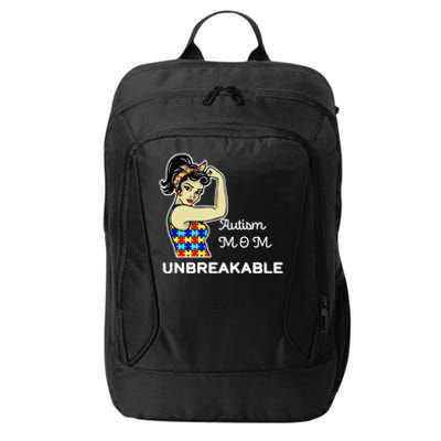 Autism Mom Unbreakable Puzzle Pieces City Backpack