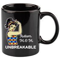 Autism Mom Unbreakable Puzzle Pieces 11oz C Handle Ceramic Mug