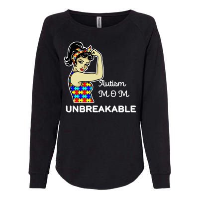 Autism Mom Unbreakable Puzzle Pieces Womens California Wash Sweatshirt