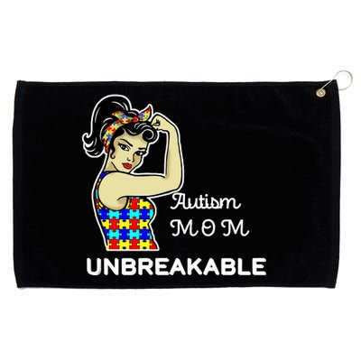 Autism Mom Unbreakable Puzzle Pieces Grommeted Golf Towel