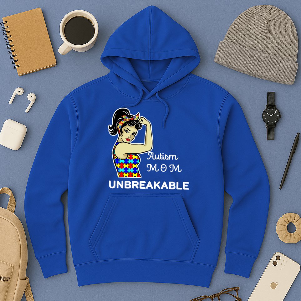 Autism Mom Unbreakable Puzzle Pieces Hoodie
