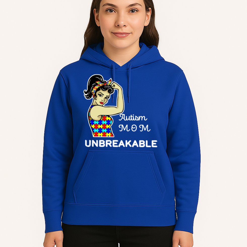 Autism Mom Unbreakable Puzzle Pieces Hoodie