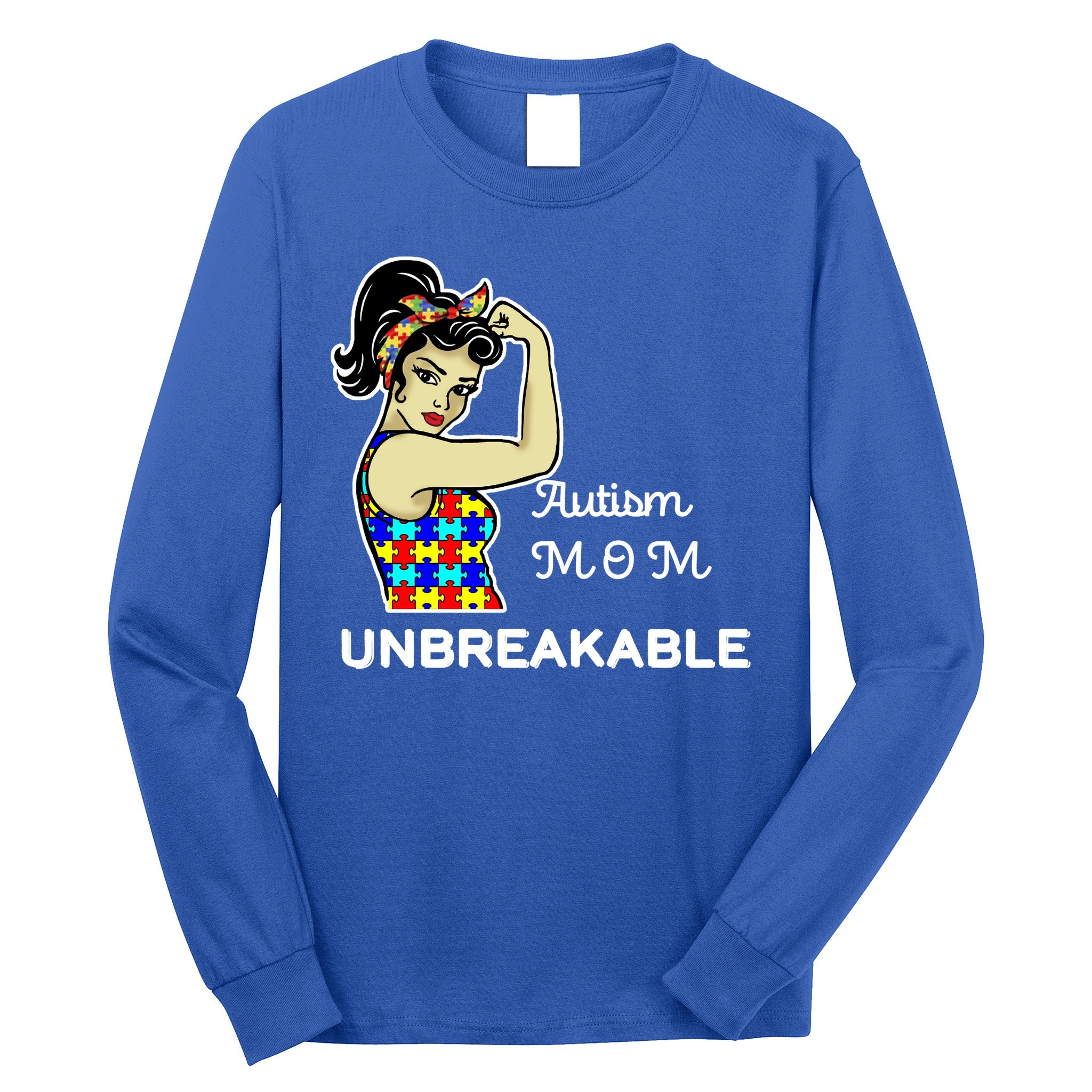 Autism Mom Unbreakable Puzzle Pieces Long Sleeve Shirt