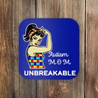 Autism Mom Unbreakable Puzzle Pieces Coaster